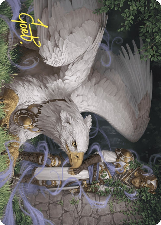 Image for Dutiful Griffin Art Card (Gold-Stamped Signature) (3) (Art Series: Wilds of Eldraine) - Magic: The Gathering