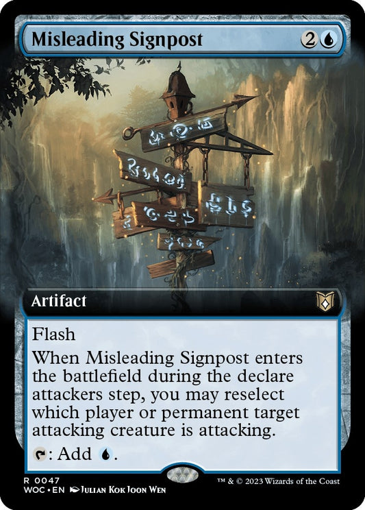 Image for Misleading Signpost (Extended Art) (47) (Commander: Wilds of Eldraine) - Magic: The Gathering