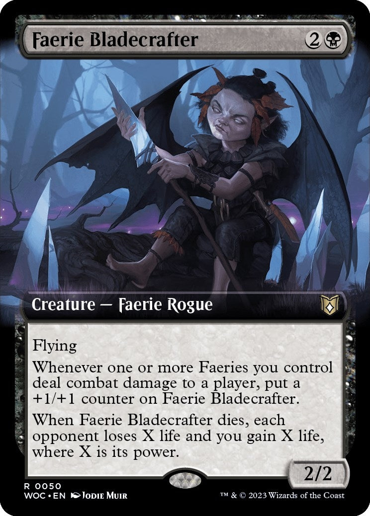 Image for Faerie Bladecrafter (Extended Art) (50) (Commander: Wilds of Eldraine) - Magic: The Gathering