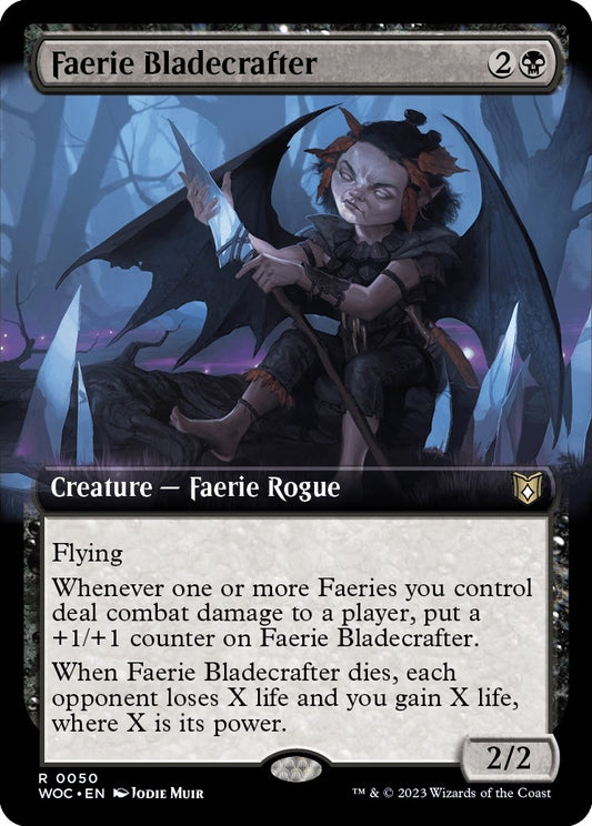 Image for Faerie Bladecrafter (Extended Art) (50) (Commander: Wilds of Eldraine) - Magic: The Gathering