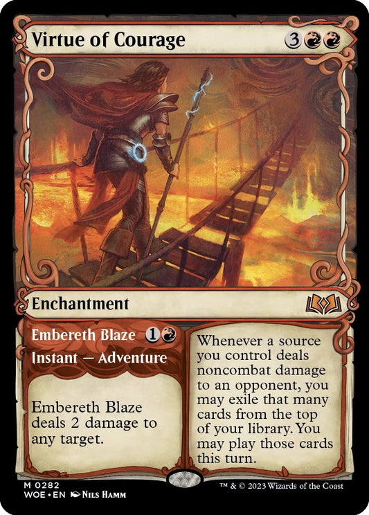 Image for Virtue of Courage (Showcase) (282) (Wilds of Eldraine) - Magic: The Gathering