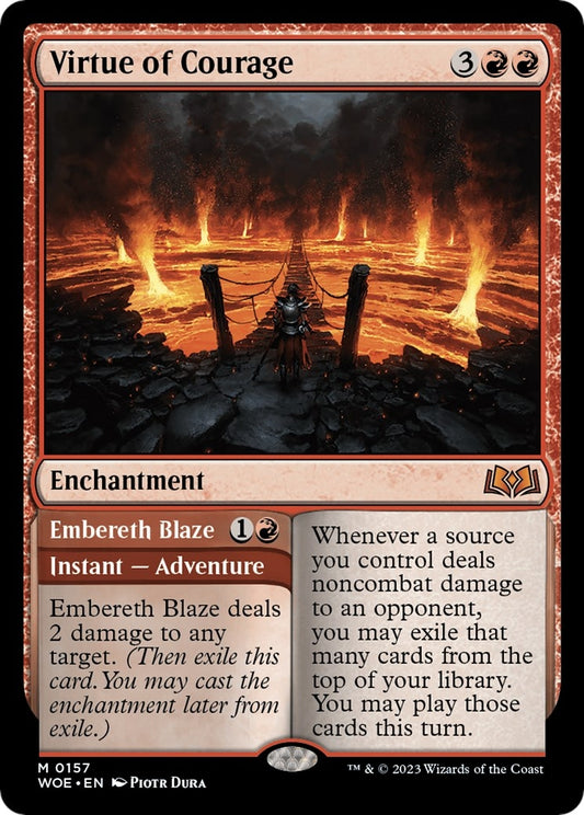 Image for Virtue of Courage (157) (Wilds of Eldraine) - Magic: The Gathering