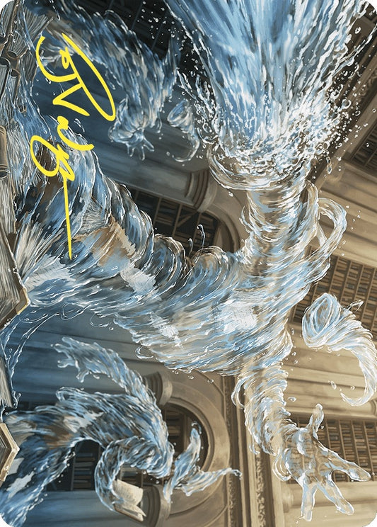 Image for Splashy Spellcaster Art Card (Gold-Stamped Signature) (9) (Art Series: Wilds of Eldraine) - Magic: The Gathering