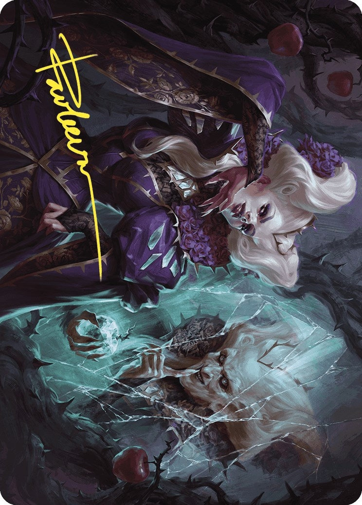 Image for Conceited Witch Art Card (Gold-Stamped Signature) (11) (Art Series: Wilds of Eldraine) - Magic: The Gathering