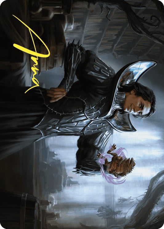 Image for Spiteful Hexmage Art Card (Gold-Stamped Signature) (15) (Art Series: Wilds of Eldraine) - Magic: The Gathering