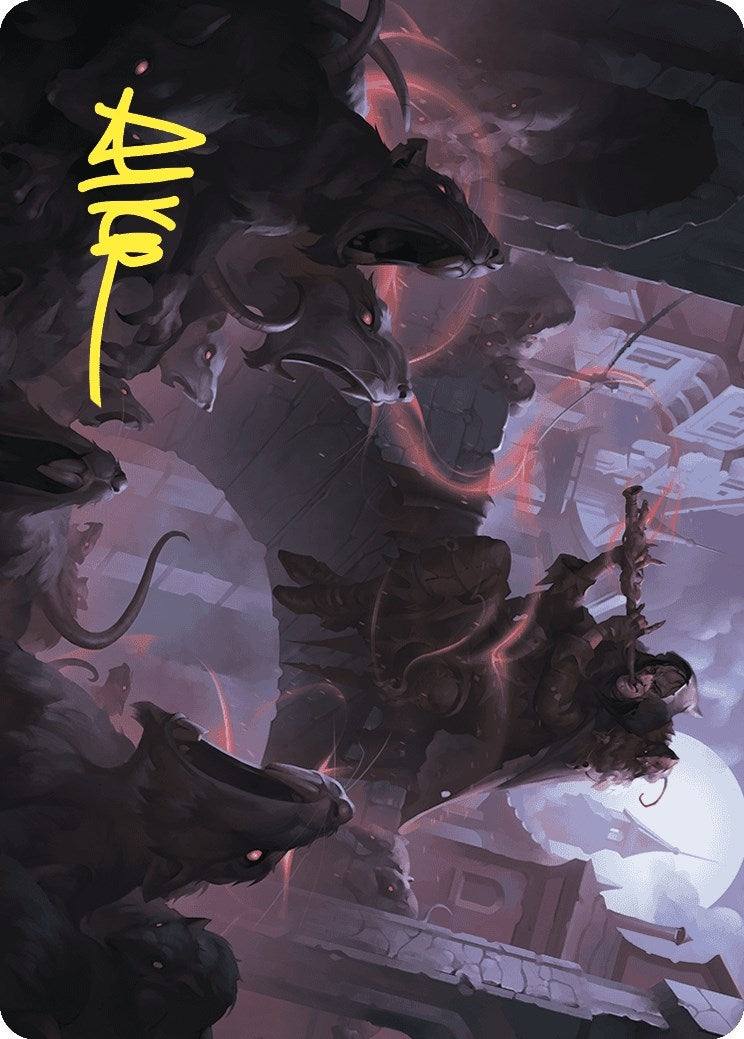 Image for Gnawing Crescendo Art Card (Gold-Stamped Signature) (17) (Art Series: Wilds of Eldraine) - Magic: The Gathering