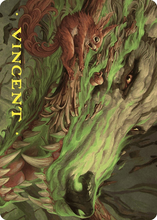 Image for Leaping Ambush Art Card (Gold-Stamped Signature) (26) (Art Series: Wilds of Eldraine) - Magic: The Gathering