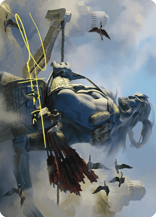 Image for Skybeast Tracker Art Card (Gold-Stamped Signature) (27) (Art Series: Wilds of Eldraine) - Magic: The Gathering