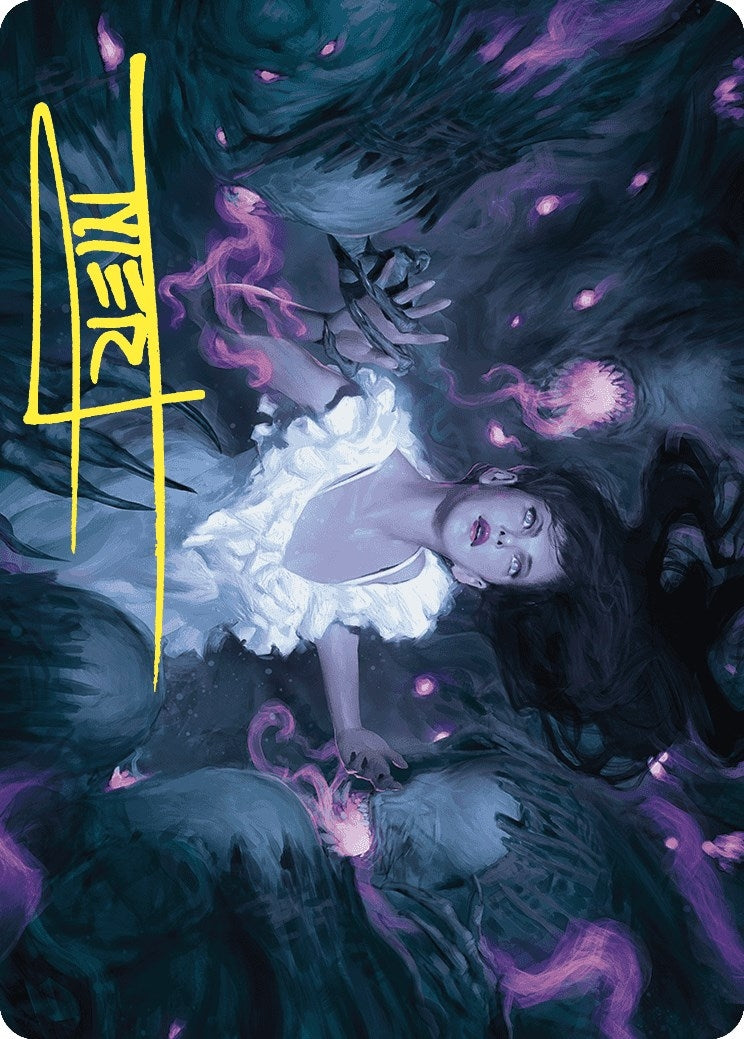 Image for Neva, Stalked by Nightmares Art Card (Gold-Stamped Signature) (30) (Art Series: Wilds of Eldraine) - Magic: The Gathering