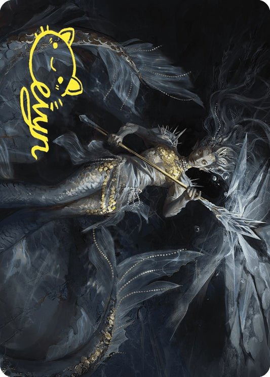 Image for Sharae of Numbing Depths Art Card (Gold-Stamped Signature) (32) (Art Series: Wilds of Eldraine) - Magic: The Gathering