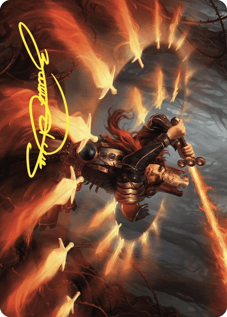 Image for Heartflame Duelist Art Card (Gold-Stamped Signature) (38) (Art Series: Wilds of Eldraine) - Magic: The Gathering