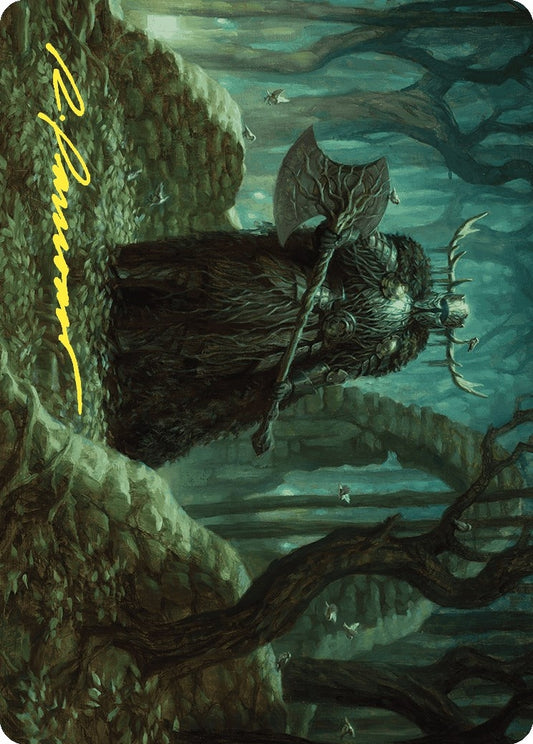 Image for Mosswood Dreadknight Art Card (Gold-Stamped Signature) (40) (Art Series: Wilds of Eldraine) - Magic: The Gathering