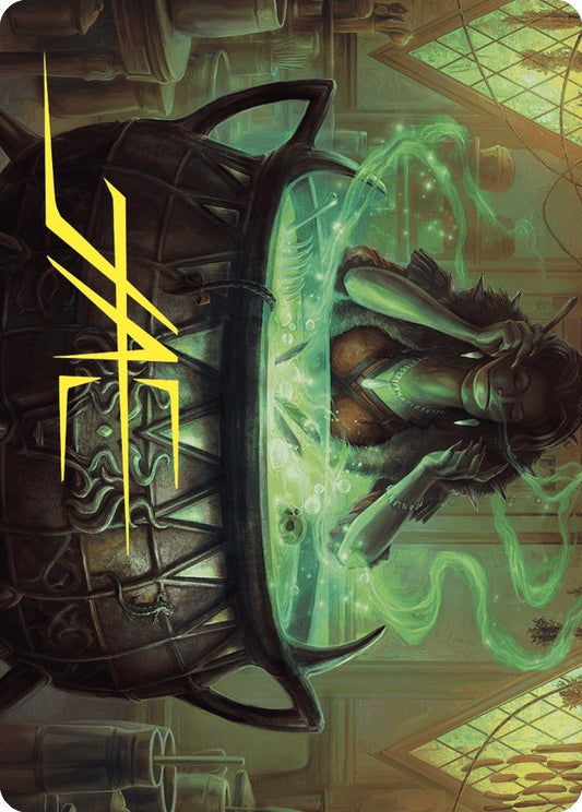 Image for Agatha's Soul Cauldron Art Card (Gold-Stamped Signature) (42) (Art Series: Wilds of Eldraine) - Magic: The Gathering