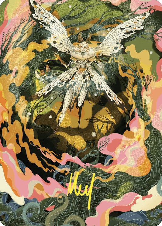 Image for Greater Auramancy Art Card (Gold-Stamped Signature) (61) (Art Series: Wilds of Eldraine) - Magic: The Gathering