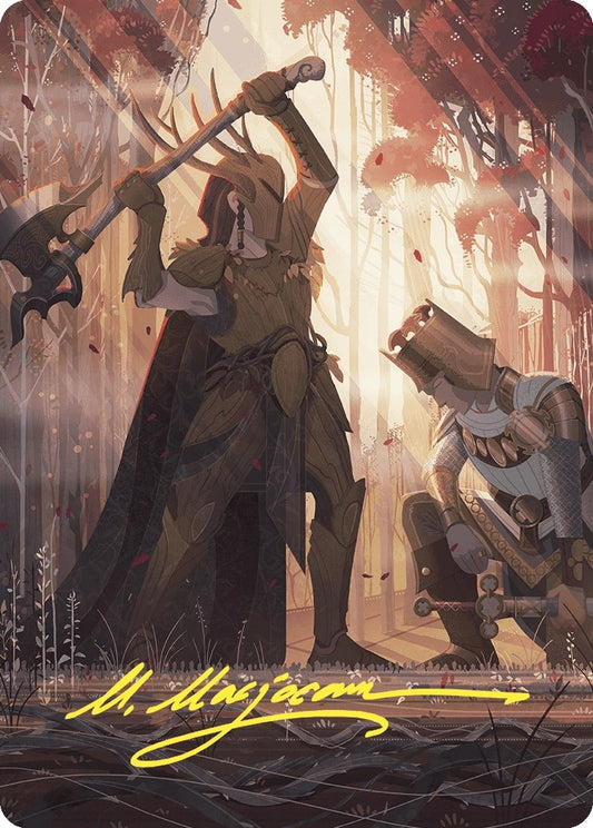 Image for Karmic Justice Art Card (Gold-Stamped Signature) (62) (Art Series: Wilds of Eldraine) - Magic: The Gathering