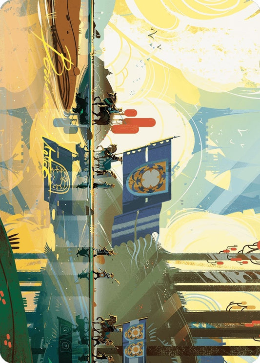 Image for Knightly Valor Art Card (Gold-Stamped Signature) (63) (Art Series: Wilds of Eldraine) - Magic: The Gathering
