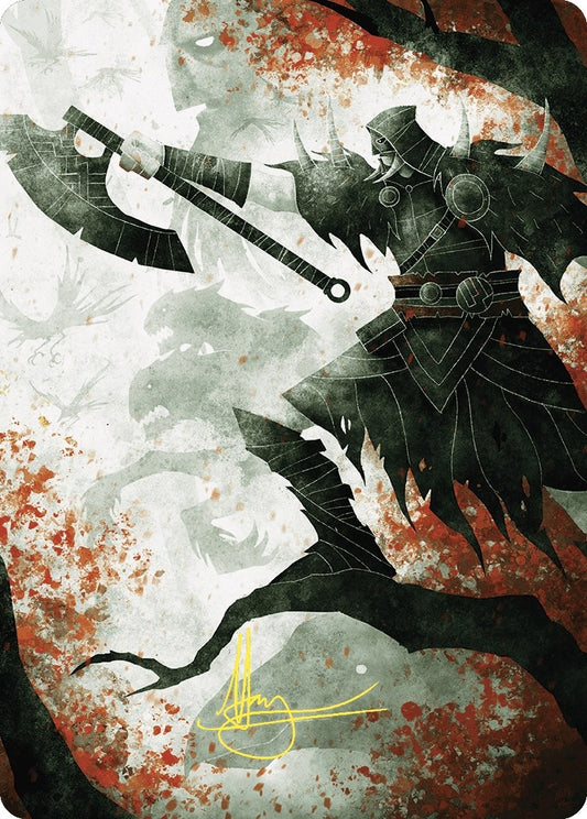 Image for Garruk's Uprising Art Card (Gold-Stamped Signature) (72) (Art Series: Wilds of Eldraine) - Magic: The Gathering