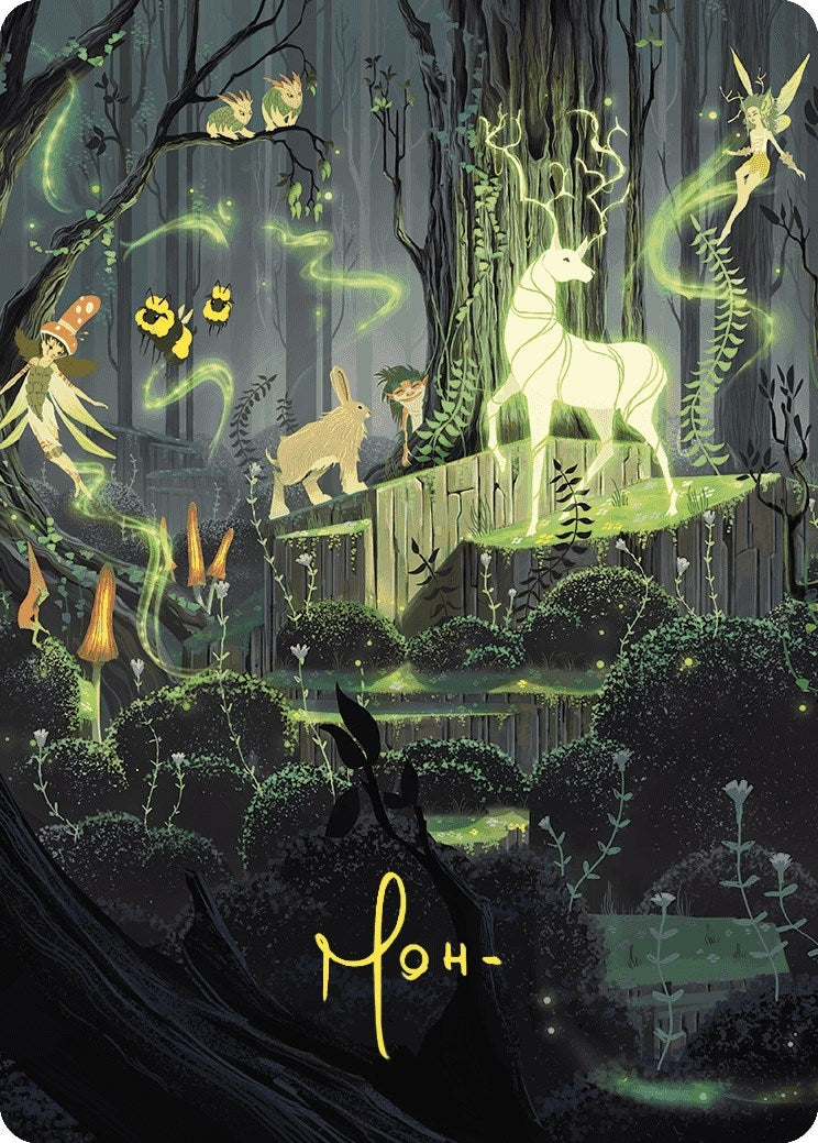 Image for Primal Vigor Art Card (Gold-Stamped Signature) (74) (Art Series: Wilds of Eldraine) - Magic: The Gathering