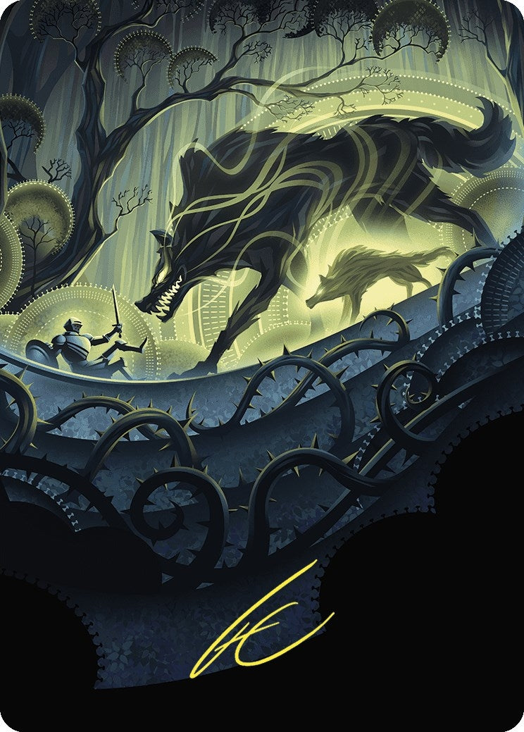 Image for Unnatural Growth Art Card (Gold-Stamped Signature) (75) (Art Series: Wilds of Eldraine) - Magic: The Gathering