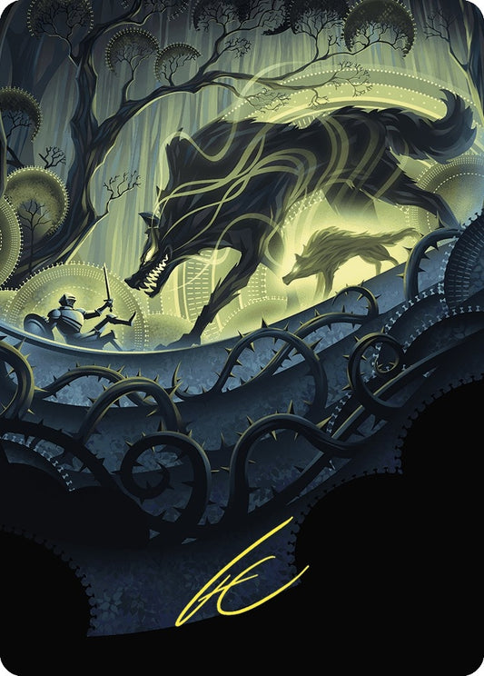 Image for Unnatural Growth Art Card (Gold-Stamped Signature) (75) (Art Series: Wilds of Eldraine) - Magic: The Gathering