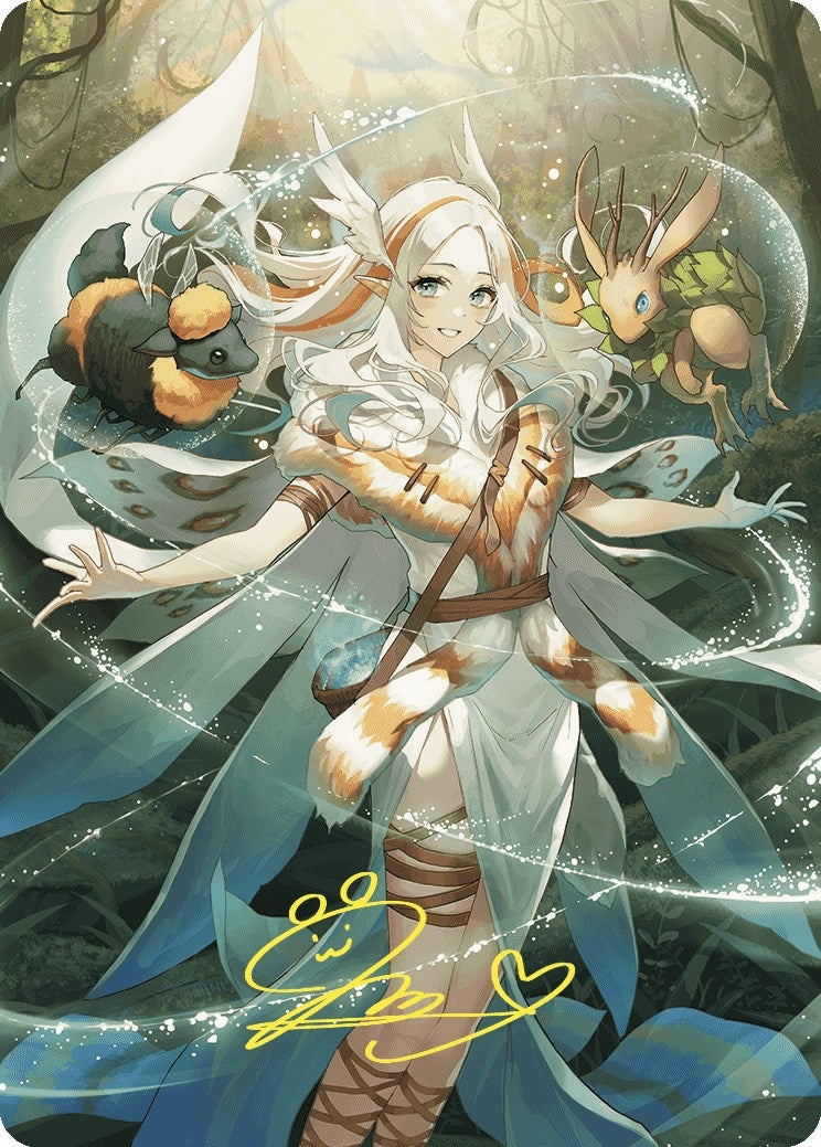 Image for Greater Auramancy Anime Art Card (Gold-Stamped Signature) (76) (Art Series: Wilds of Eldraine) - Magic: The Gathering