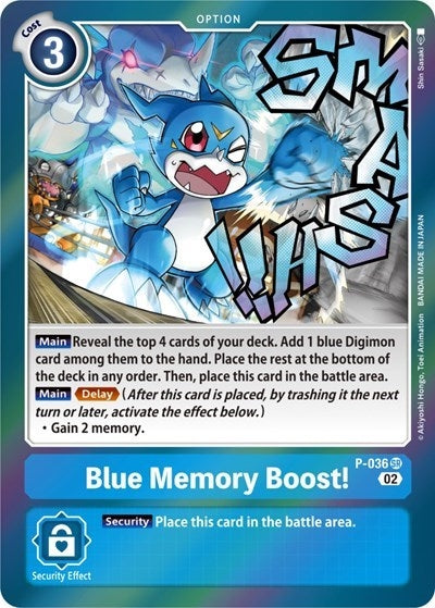 Image for Blue Memory Boost! (Resurgence Booster Reprint) (P-036 SR) (Resurgence Booster) - Digimon Card Game