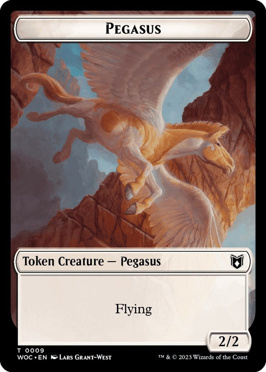 Image for Pegasus // Saproling Double-Sided Token (9 // 15) (Commander: Wilds of Eldraine) - Magic: The Gathering