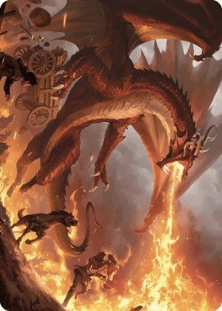 Image for Realm-Scorcher Hellkite Art Card (19) (Art Series: Wilds of Eldraine) - Magic: The Gathering
