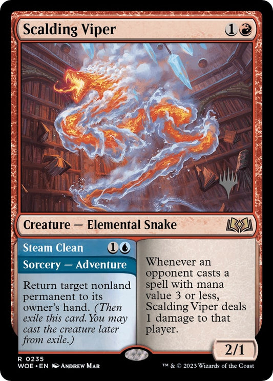 Image for Scalding Viper (235) (Promo Pack: Wilds of Eldraine) - Magic: The Gathering