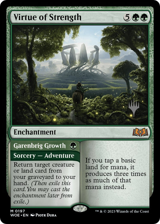 Image for Virtue of Strength (197) (Promo Pack: Wilds of Eldraine) - Magic: The Gathering