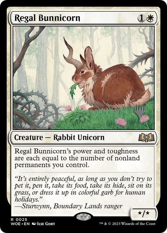 Image for Regal Bunnicorn (25) (Promo Pack: Wilds of Eldraine) - Magic: The Gathering