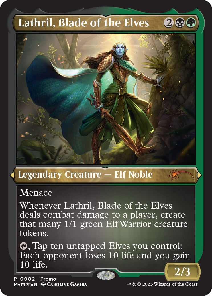 Image for Lathril, Blade of the Elves (Foil Etched) (2) (Media Promos) - Magic: The Gathering
