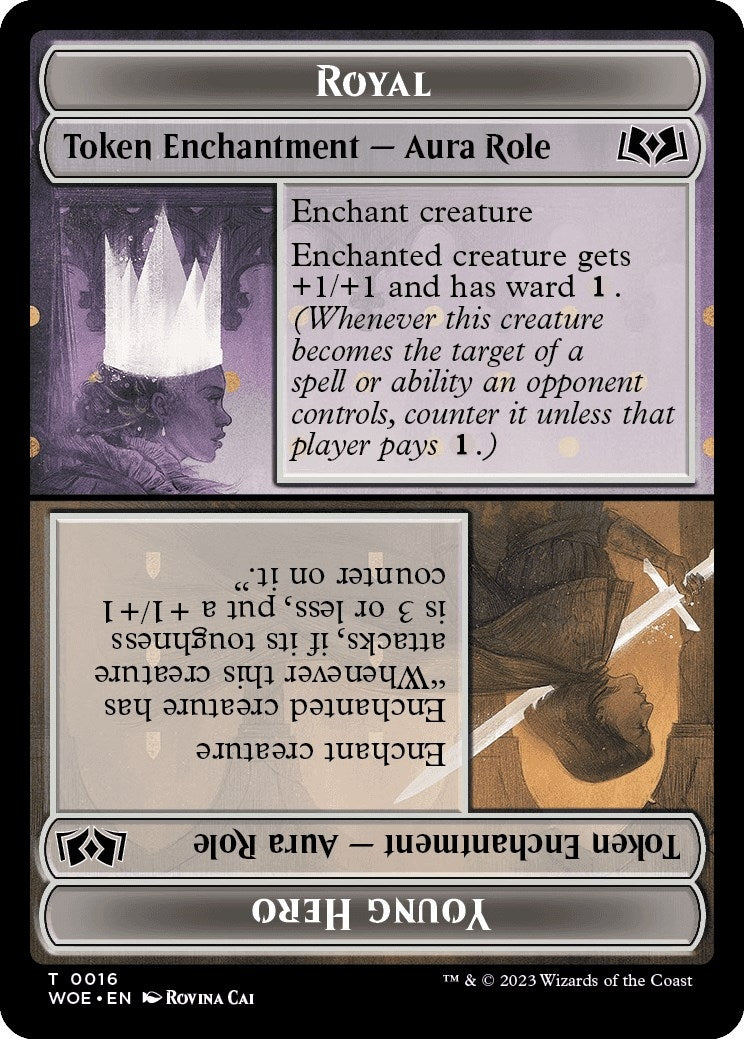 Image for Royal Role / Young Hero Role Token (16) (Wilds of Eldraine) - Magic: The Gathering