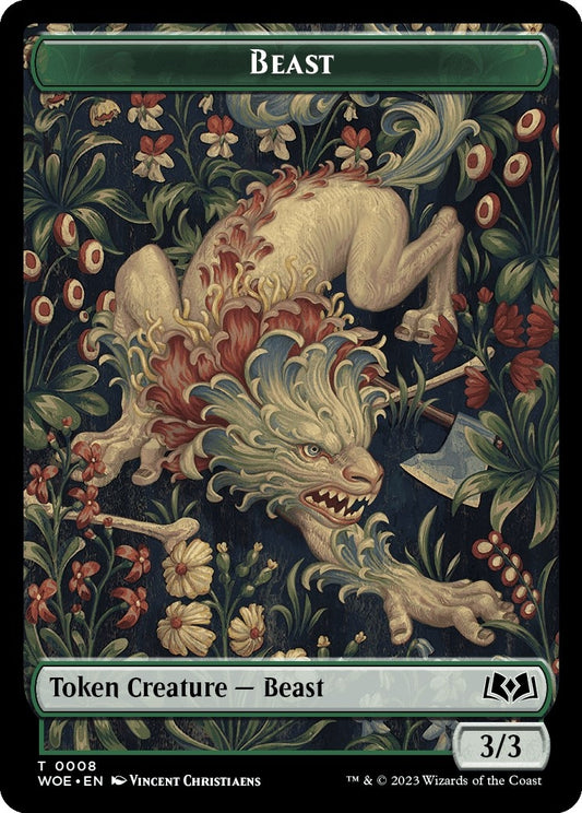 Image for Beast // Food (0010) Double-Sided Token (8 // 10) (Wilds of Eldraine) - Magic: The Gathering