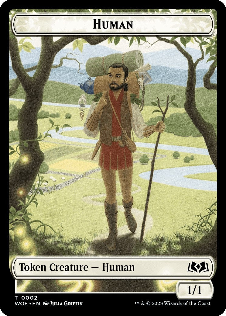 Image for Human // Food (0010) Double-Sided Token (2 // 10) (Wilds of Eldraine) - Magic: The Gathering