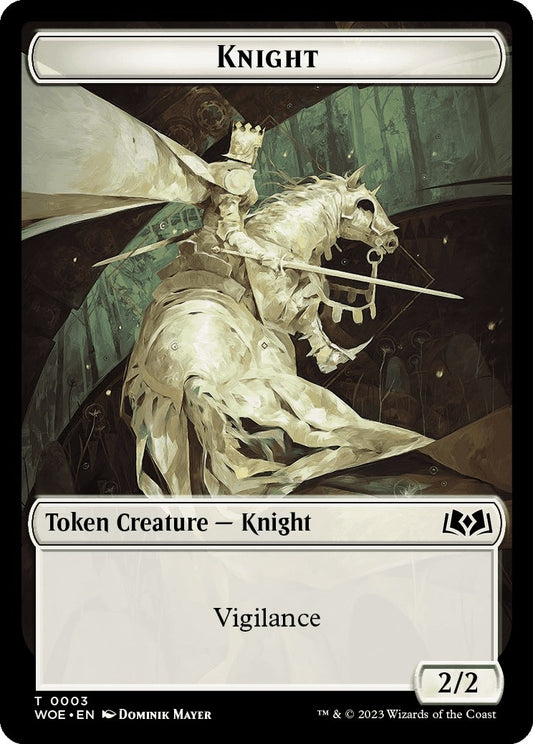 Image for Knight // Food (0011) Double-Sided Token (3 // 11) (Wilds of Eldraine) - Magic: The Gathering