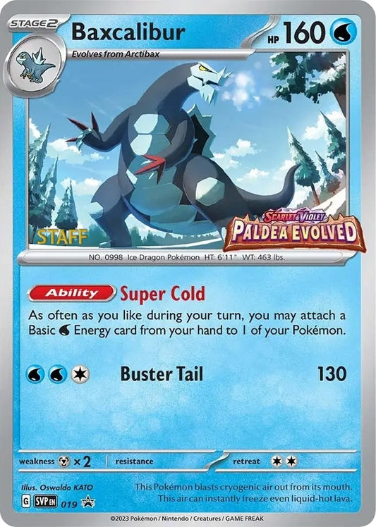 Image for Baxcalibur - 019 (Prerelease) [Staff] (019) (SV: Scarlet & Violet Promo Cards) - Pokemon