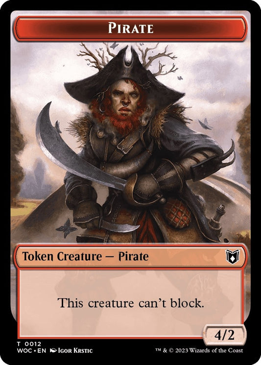 Image for Pirate // Human Double-Sided Token (12 // 2) (Commander: Wilds of Eldraine) - Magic: The Gathering