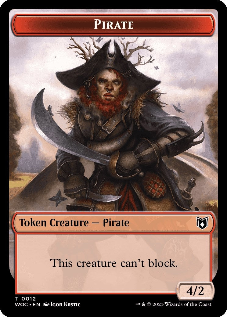 Image for Pirate // Pegasus Double-Sided Token (12 // 9) (Commander: Wilds of Eldraine) - Magic: The Gathering