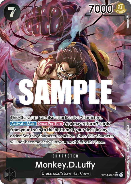 Image for Monkey.D.Luffy (090) (Alternate Art) (OP04-090) (Kingdoms of Intrigue) - One Piece Card Game