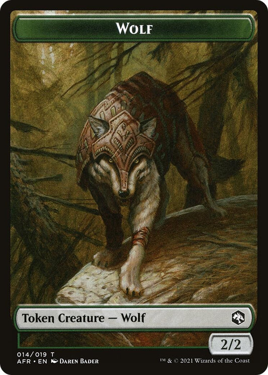 Image for Wolf // Emblem - Ellywick Tumblestrum Double-Sided Token (14 // 16) (Adventures in the Forgotten Realms) - Magic: The Gathering