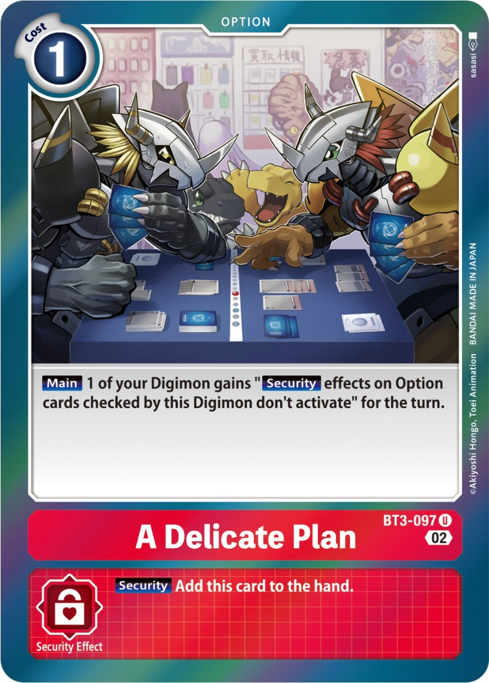 Image for A Delicate Plan (Resurgence Booster Reprint) (BT3-097 U) (Resurgence Booster) - Digimon Card Game