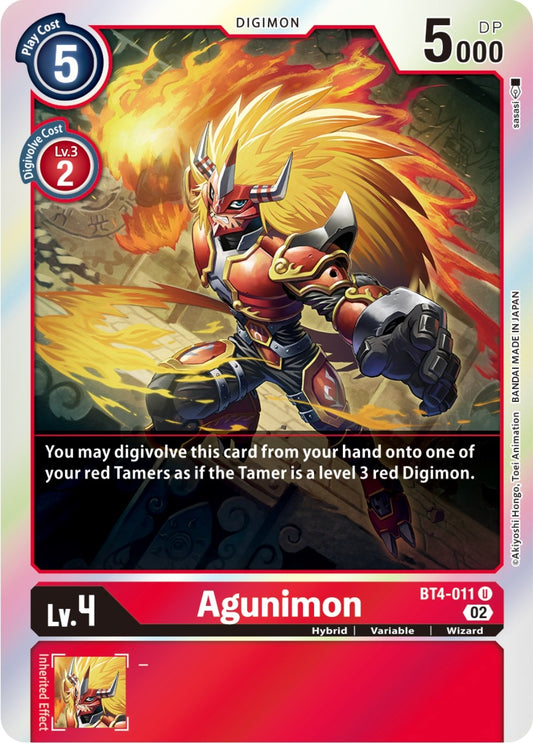 Image for Agunimon (Resurgence Booster Reprint) (BT4-011 U) (Resurgence Booster) - Digimon Card Game