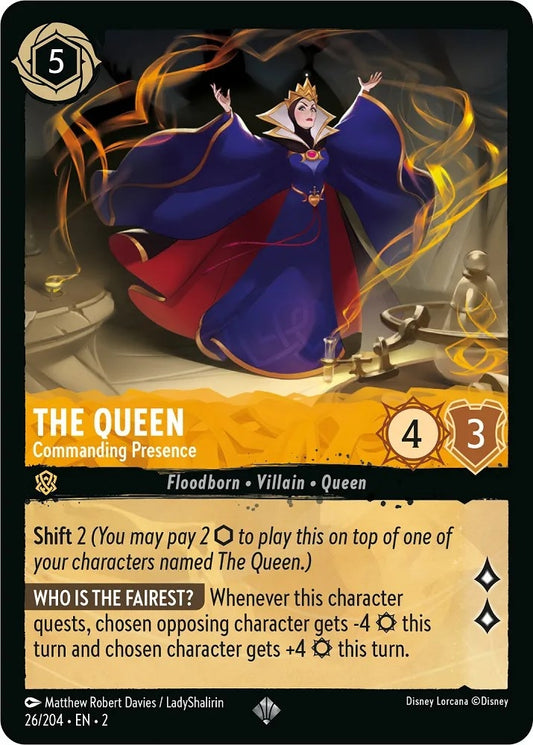 Image for The Queen - Commanding Presence (26/204) (Rise of the Floodborn) - Disney Lorcana