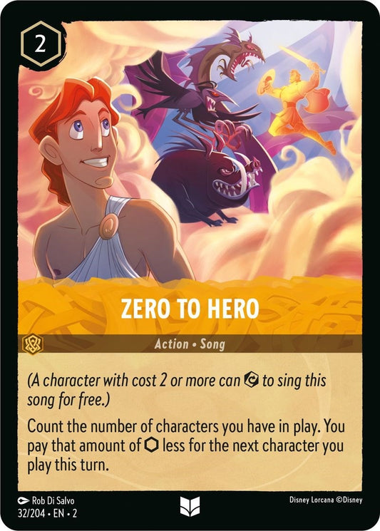Image for Zero To Hero (32/204) (Rise of the Floodborn) - Disney Lorcana