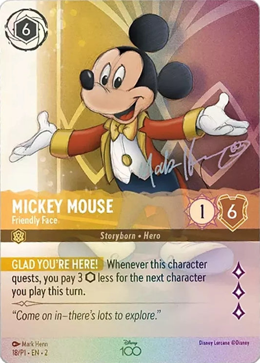 Image for Mickey Mouse - Friendly Face (Alternate Art) (18) (Disney100 Promos) - Disney Lorcana