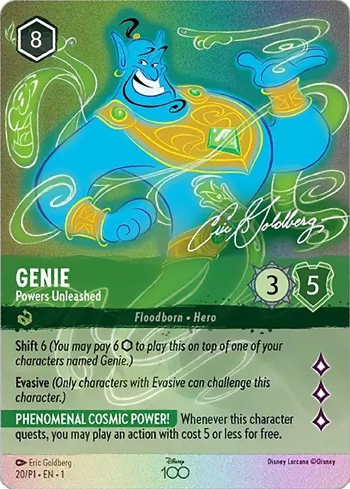 Image for Genie - Powers Unleashed (Alternate Art) (20) (Disney100 Promos) - Disney Lorcana