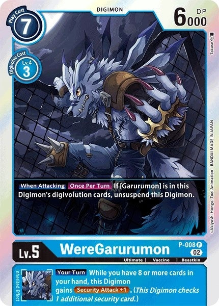 Image for WereGarurumon - P-008 (Resurgence Booster Reprint) (P-008 P) (Resurgence Booster) - Digimon Card Game