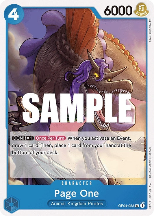 Image for Page One (OP04-053) (Kingdoms of Intrigue) - One Piece Card Game