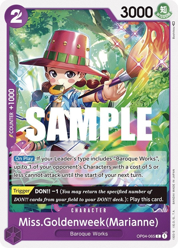 Image for Miss.Goldenweek(Marianne) (OP04-065) (Kingdoms of Intrigue) - One Piece Card Game